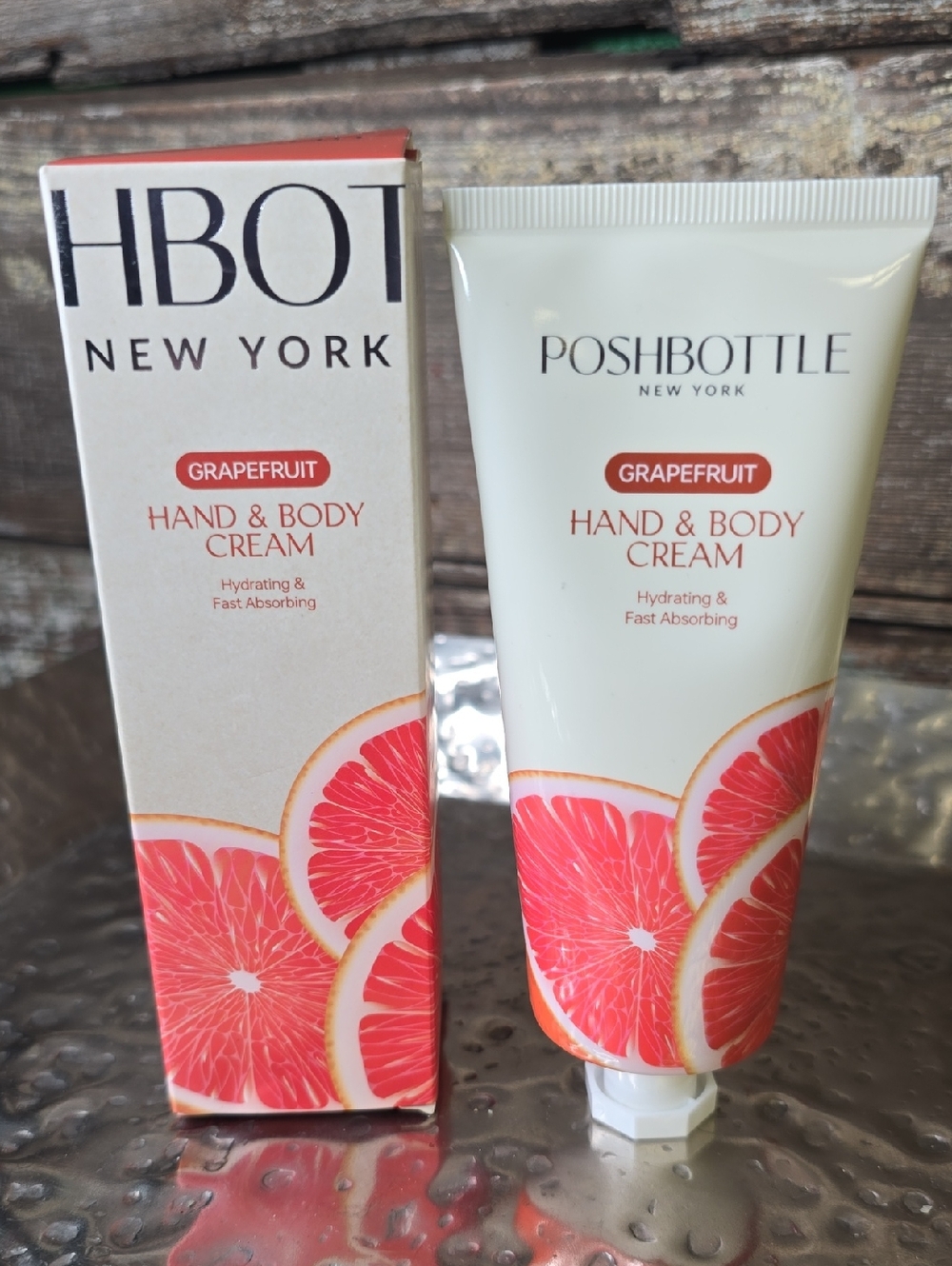 Posh Bottle Grapefruit Hand & Body Cream - Pink, NEW
